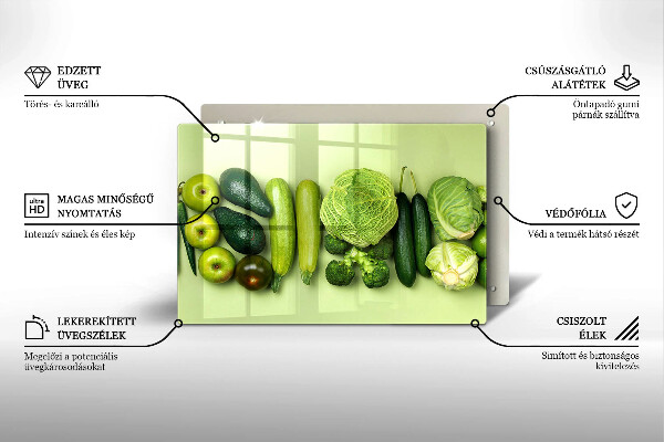 Kitchen worktop saver Green fruits and vegetables