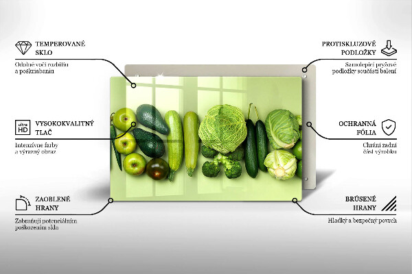 Kitchen worktop saver Green fruits and vegetables