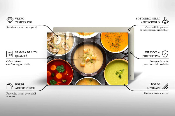 Kitchen worktop saver Colorful soups