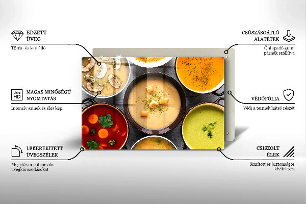 Kitchen worktop saver Colorful soups