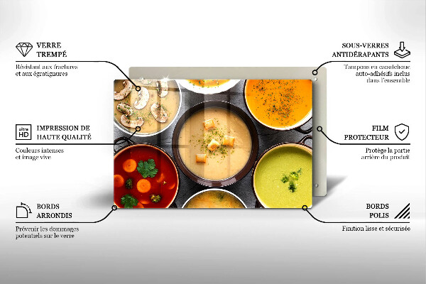 Kitchen worktop saver Colorful soups