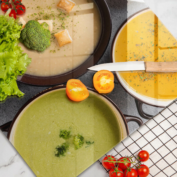 Kitchen worktop saver Colorful soups