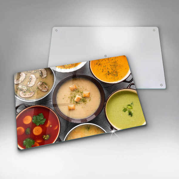 Kitchen worktop saver Colorful soups