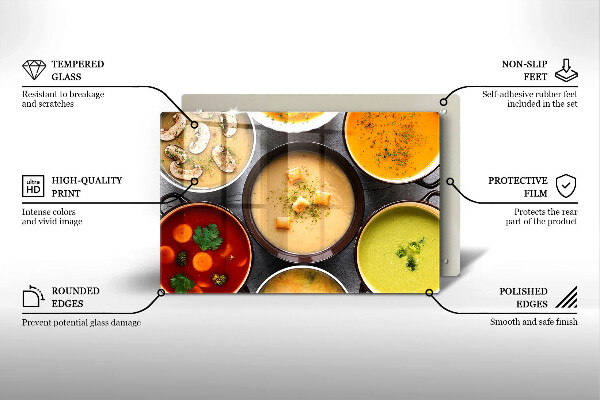 Kitchen worktop saver Colorful soups