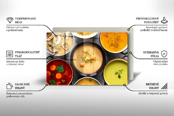 Kitchen worktop saver Colorful soups