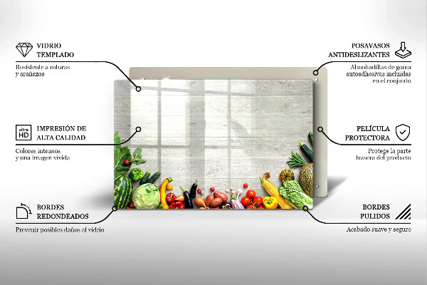 Worktop saver Vegetables on the boards