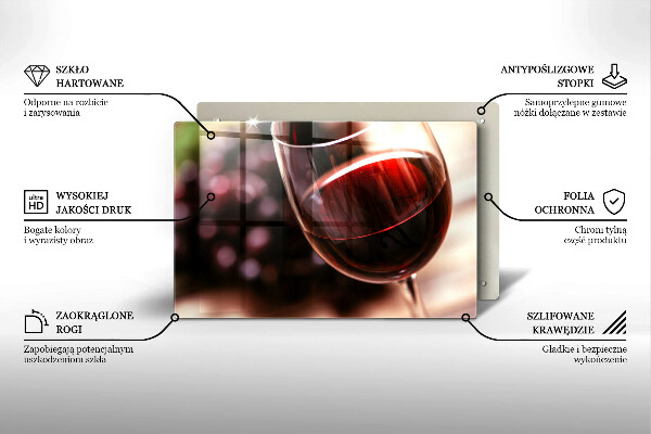 Worktop saver A glass of red wine