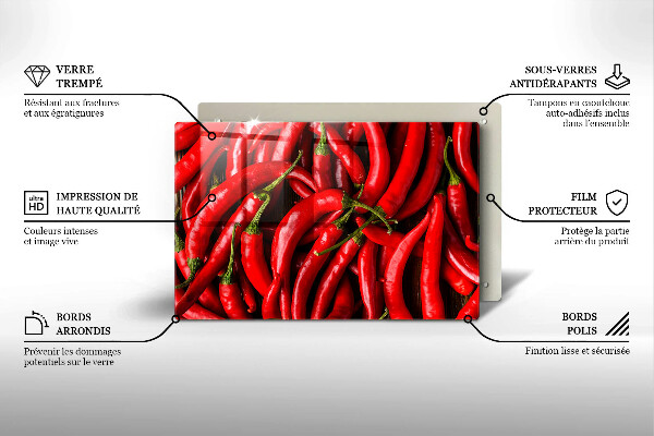 Work surface savers Hot chili peppers