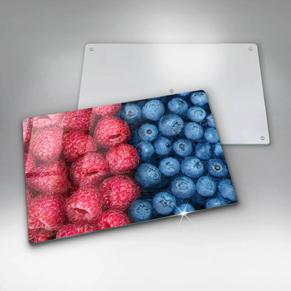 Work surface savers Fruit of raspberry and blueberries