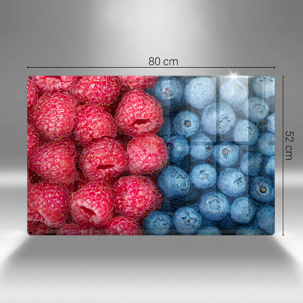 Work surface savers Fruit of raspberry and blueberries