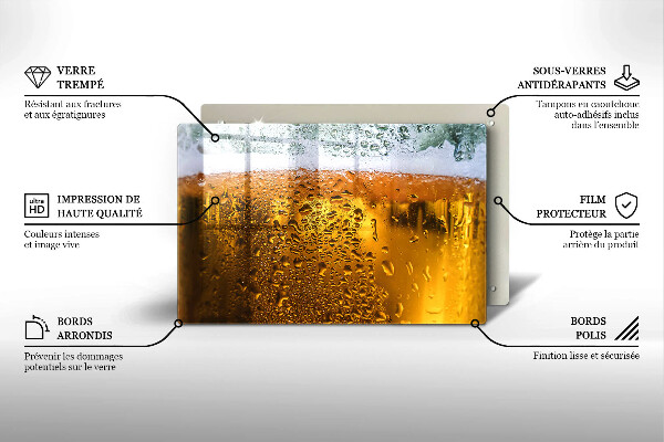 Work surface savers Wet glass of beer