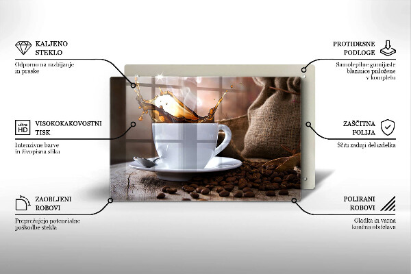 Worktop saver Cup and coffee beans