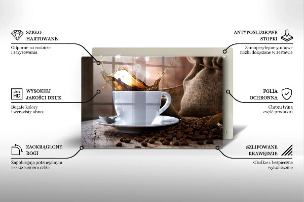 Worktop saver Cup and coffee beans