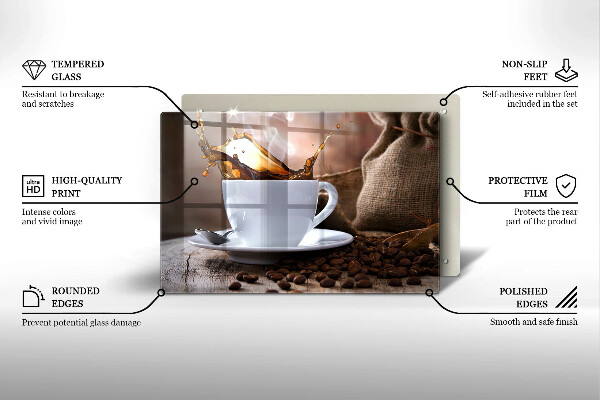 Worktop saver Cup and coffee beans