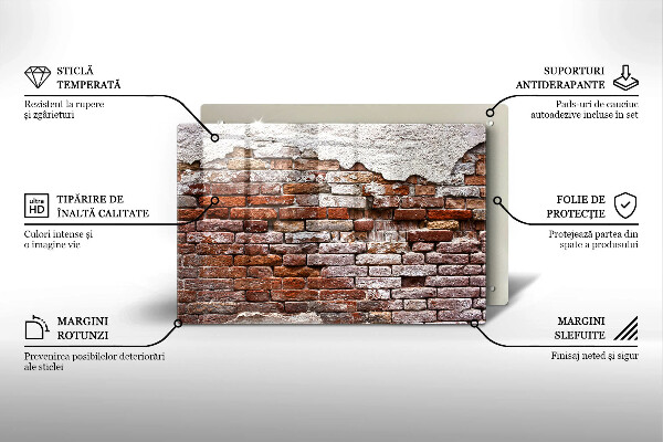 Worktop saver Old wall of brick and concrete