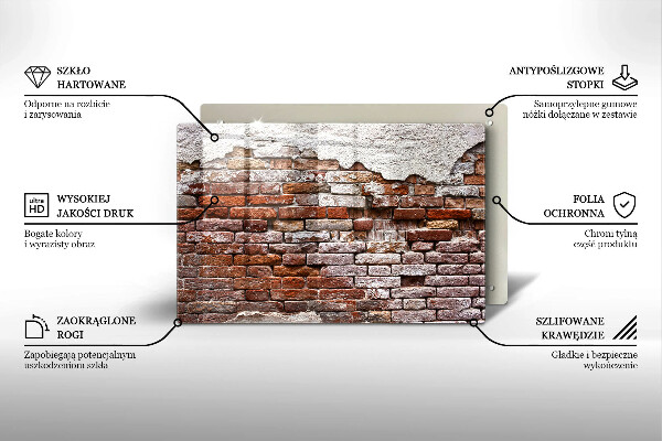 Worktop saver Old wall of brick and concrete