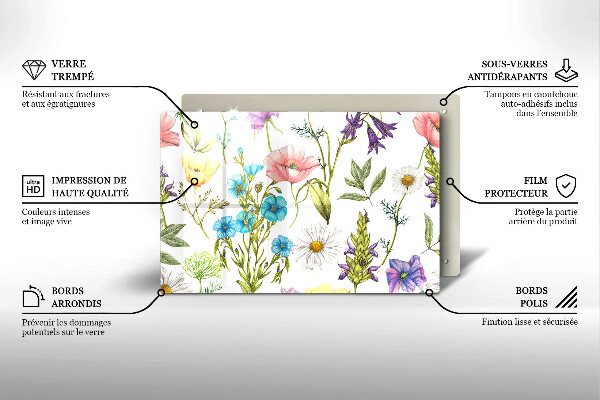 Worktop protector Flowers illustration
