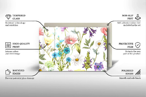 Worktop protector Flowers illustration