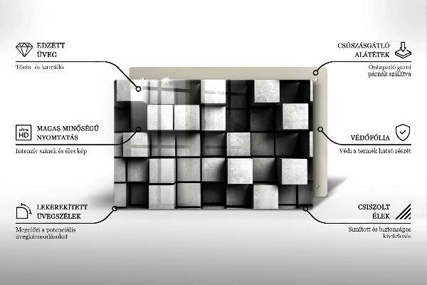 Worktop saver 3D square abstraction