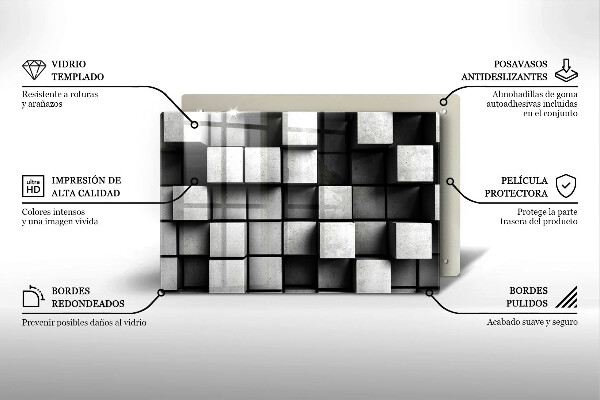 Worktop saver 3D square abstraction
