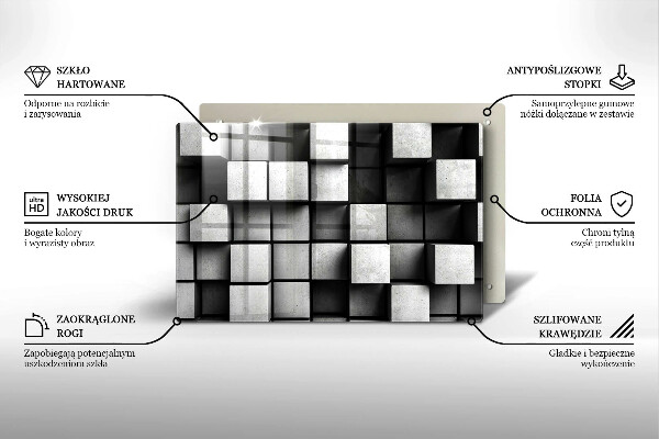 Worktop saver 3D square abstraction