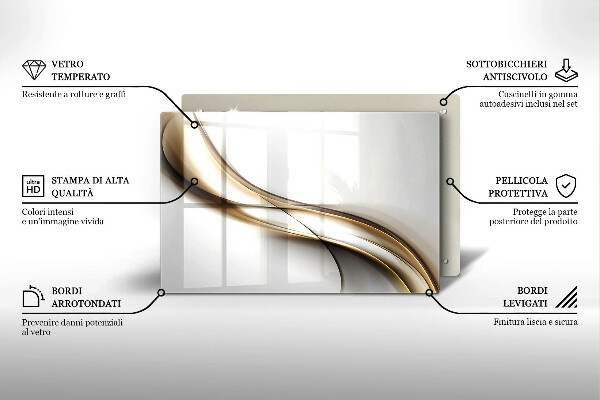 Induction hob protector Mild abstraction lines