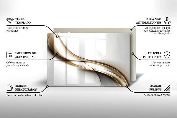 Induction hob protector Mild abstraction lines