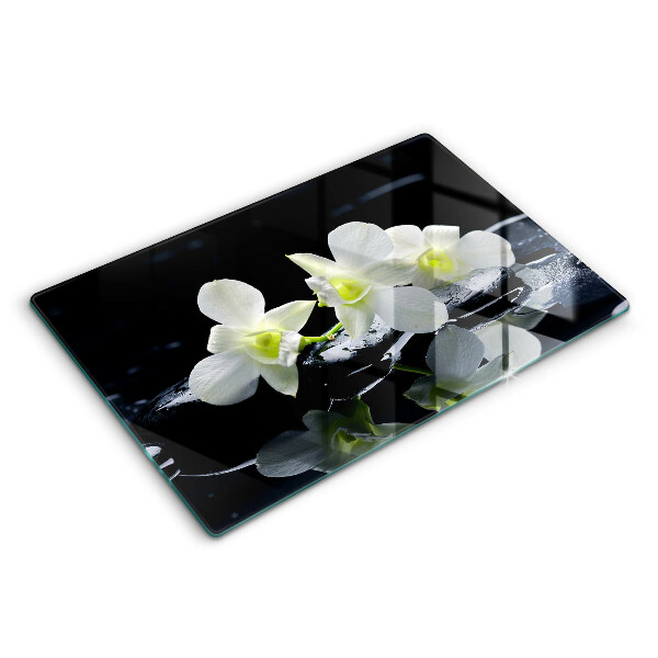 Worktop saver Zen white flowers in water