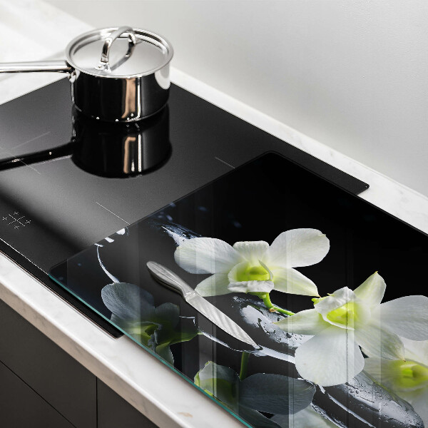 Worktop saver Zen white flowers in water