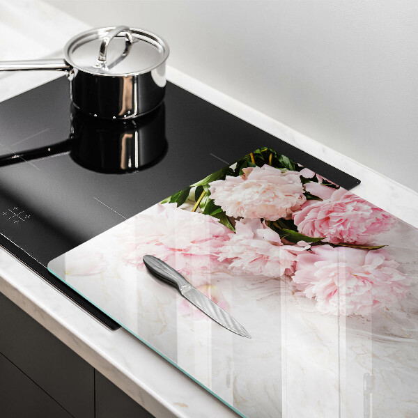 Induction hob protector Delicate roses flowers