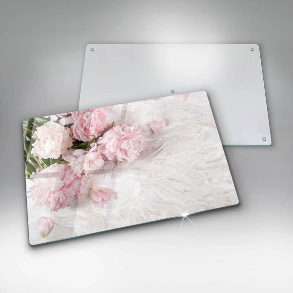 Induction hob protector Delicate roses flowers