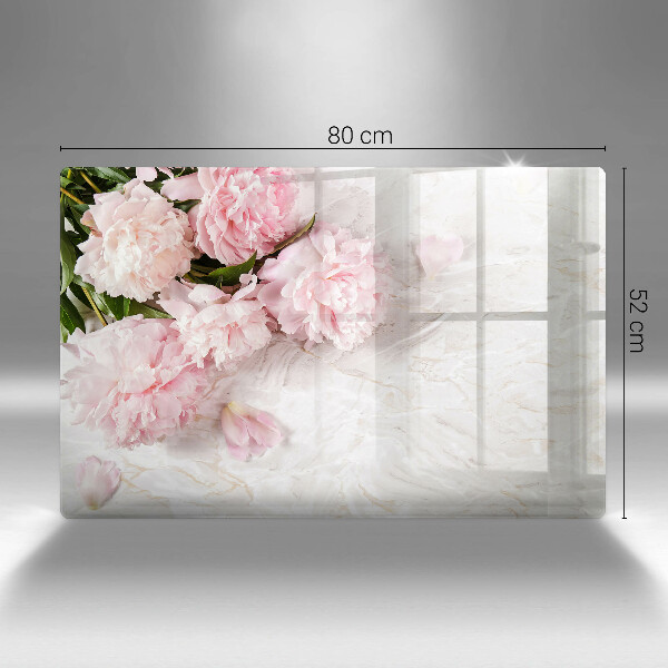 Induction hob protector Delicate roses flowers