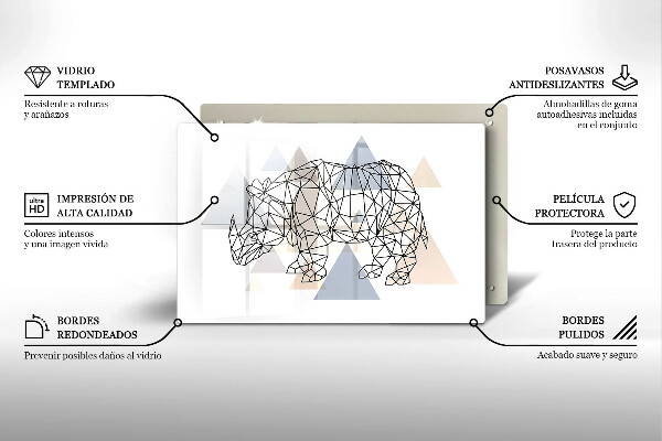 Worktop protector Line-art rhino