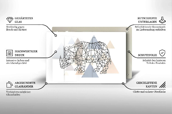 Worktop protector Line-art rhino