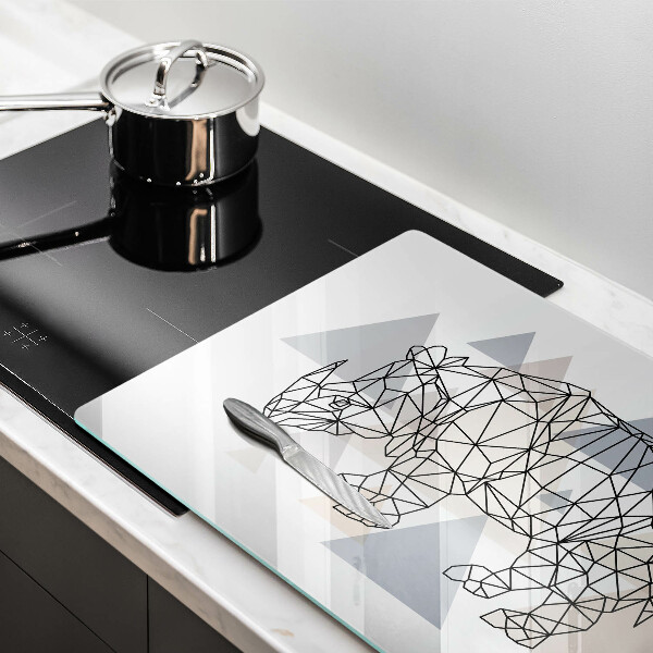 Worktop protector Line-art rhino