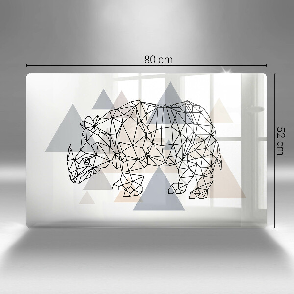 Worktop protector Line-art rhino