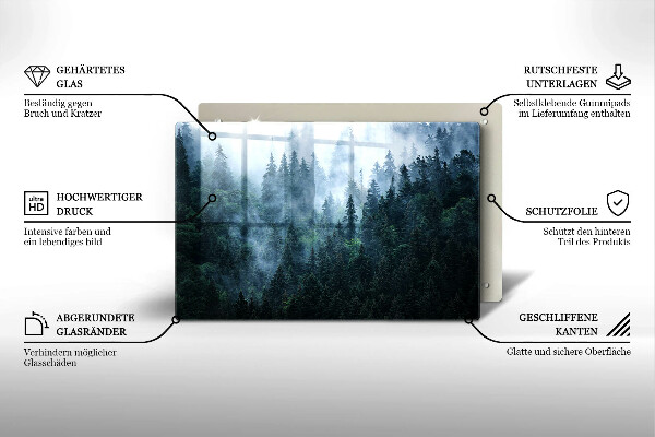 Worktop saver Forest of trees and fog