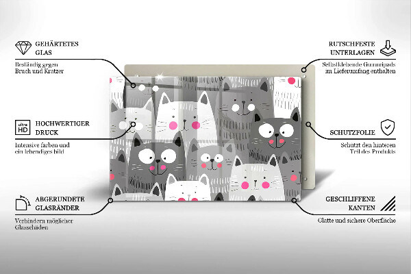 Worktop saver Illustration of cats