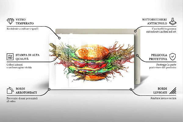 Worktop saver Drawing hamburger