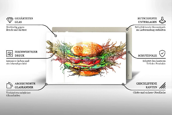 Worktop saver Drawing hamburger