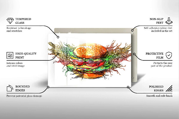 Worktop saver Drawing hamburger