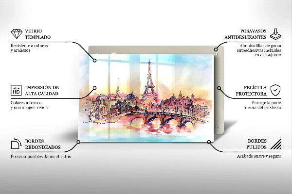 Worktop saver Paris landscape Eiffel Tower