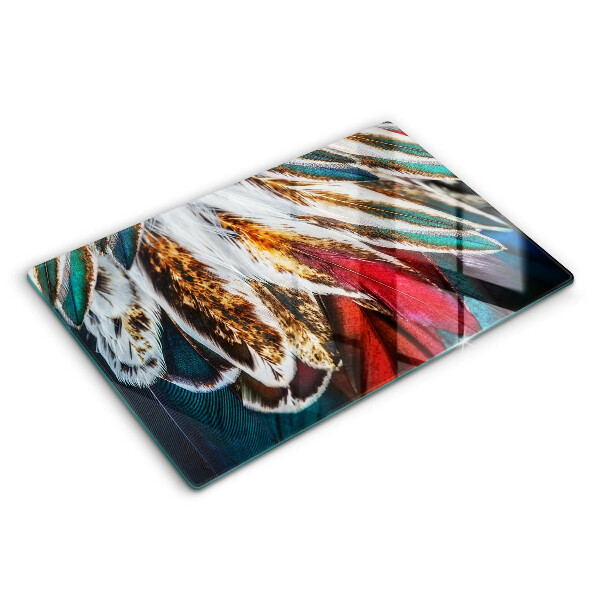 Induction hob protector Boho bird feathers