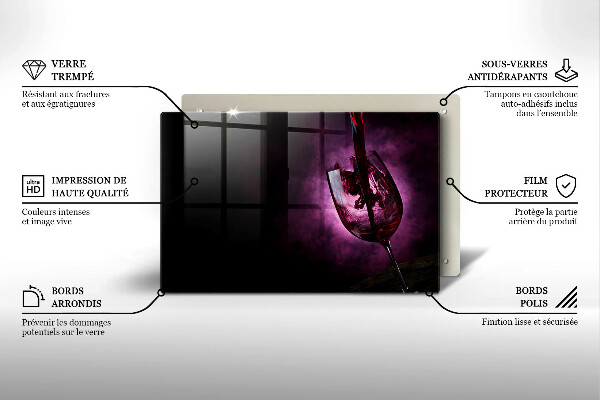 Induction hob protector A glass of wine