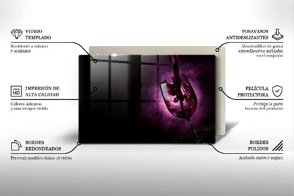 Induction hob protector A glass of wine