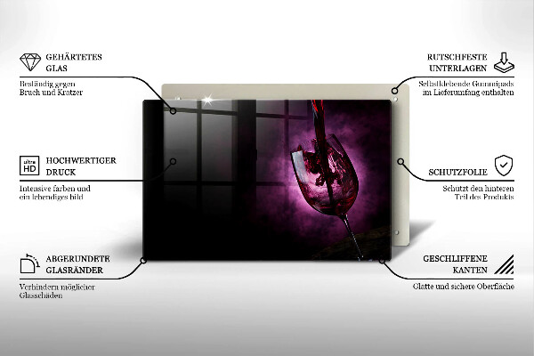 Induction hob protector A glass of wine