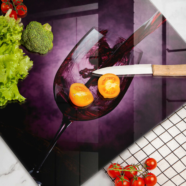 Induction hob protector A glass of wine