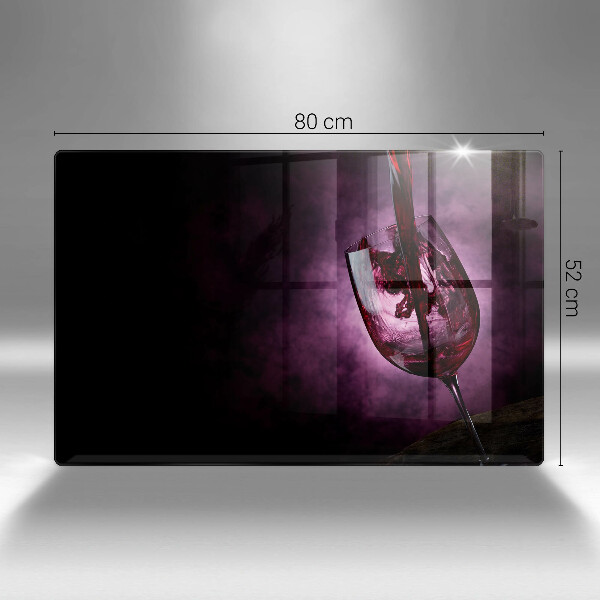 Induction hob protector A glass of wine