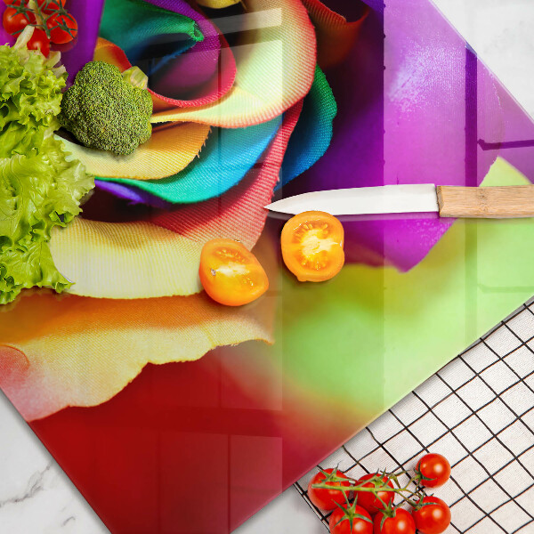 Worktop protector Colorful rose petals