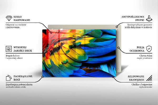 Worktop saver Colorful parrots